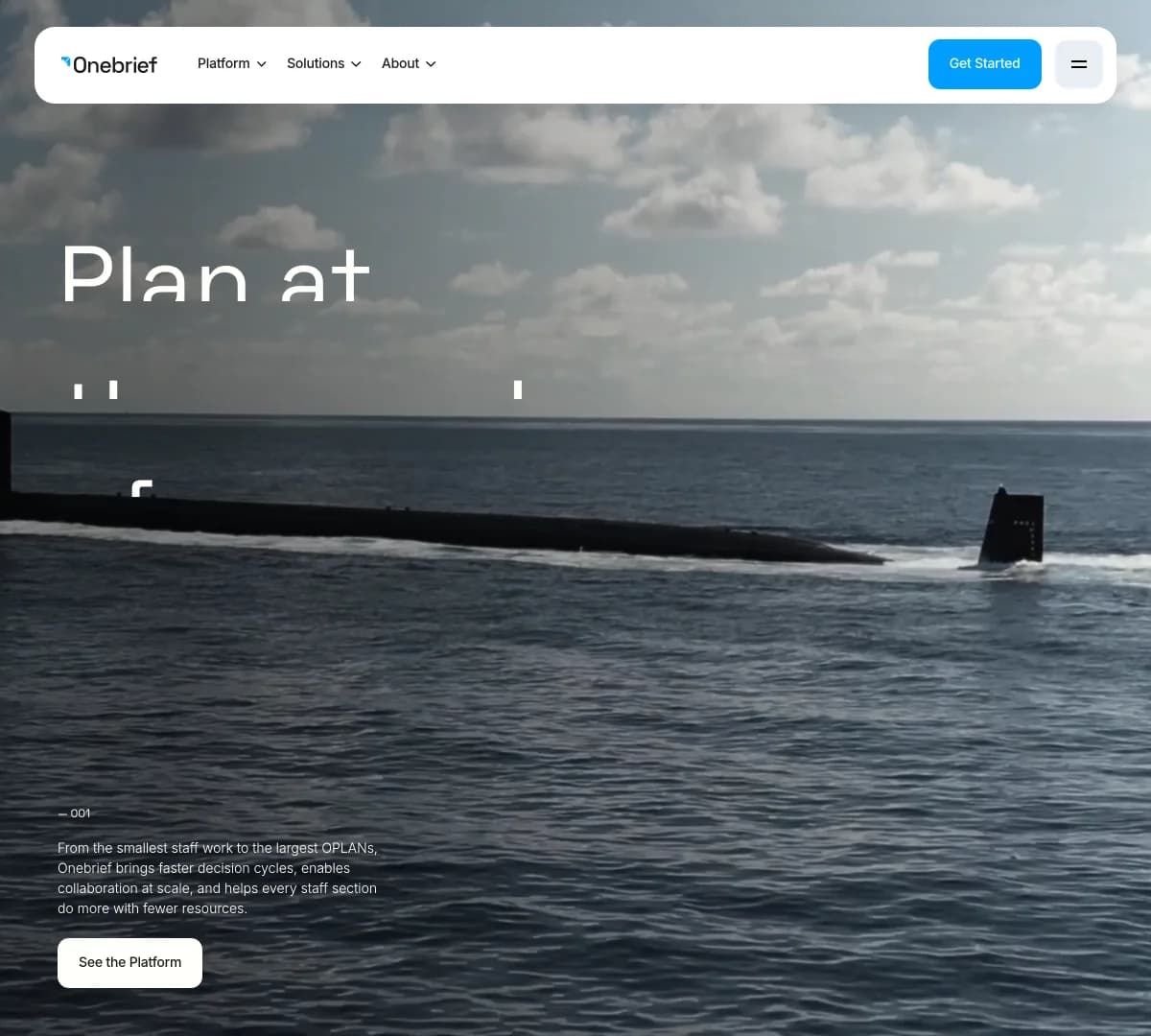 Screenshot of Onebrief