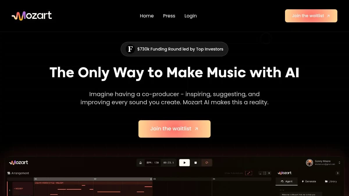 Screenshot of GenAI Music