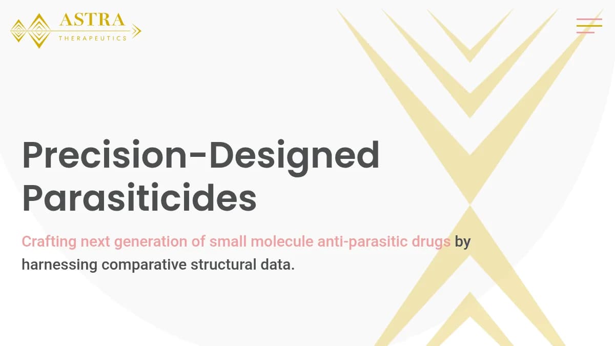 Screenshot of ASTRA Therapeutics funding
