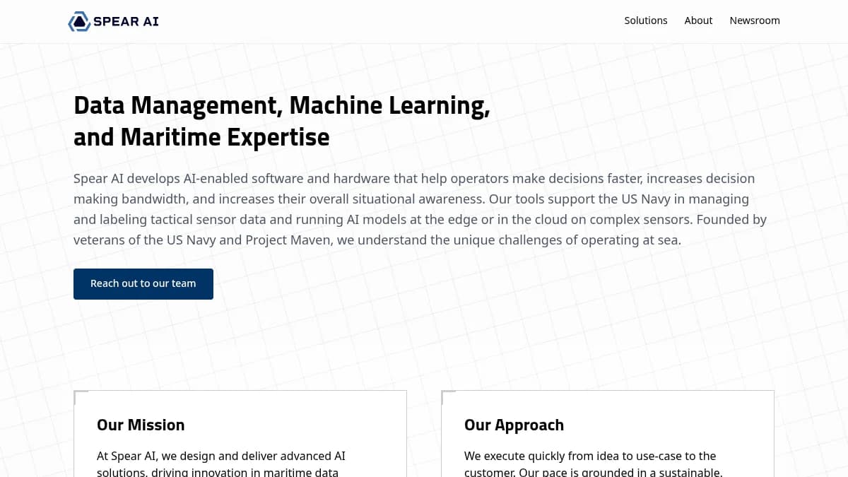 Screenshot of Spear AI