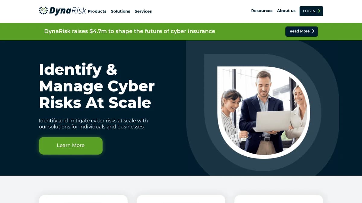 Screenshot of DynaRisk cyber insurance