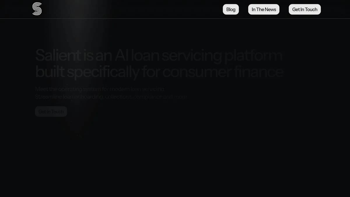 Screenshot of AI loan servicing