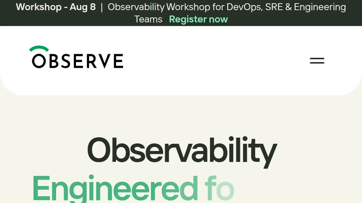 Screenshot of AI-native observability