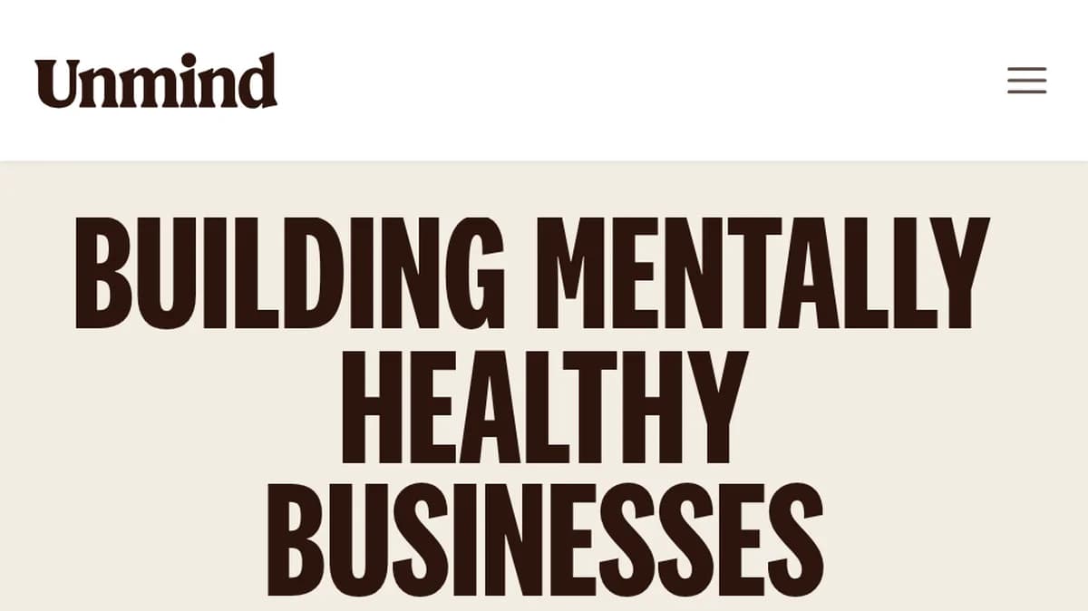 Screenshot of workplace mental health AI