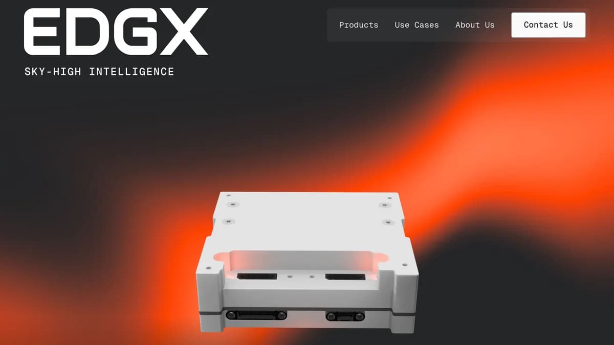 Screenshot of EDGX satellite AI compute