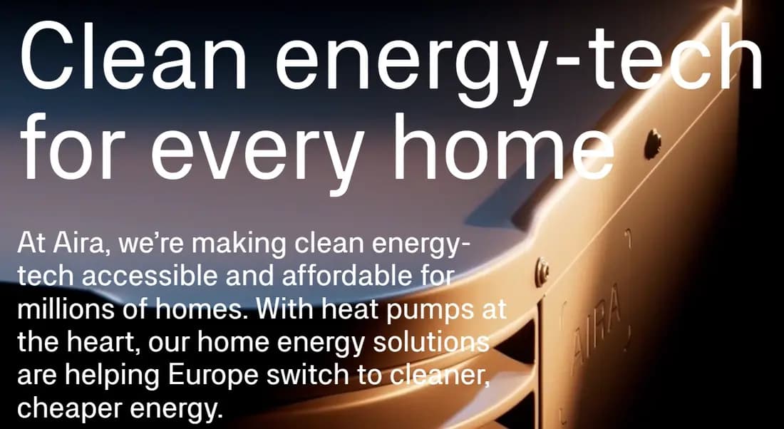Swedish Aira Secures €150M for European Heating Electrification