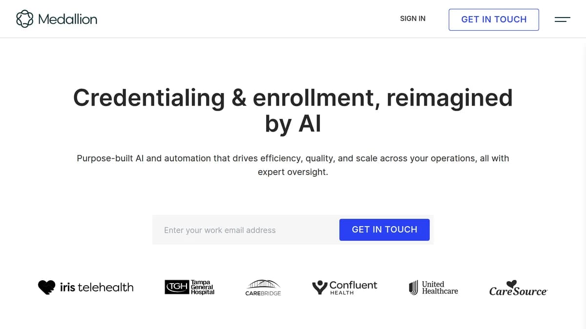 Screenshot of Medallion