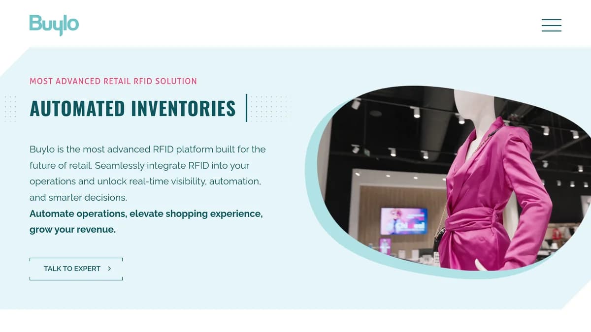 Screenshot of Buylo RFID retail