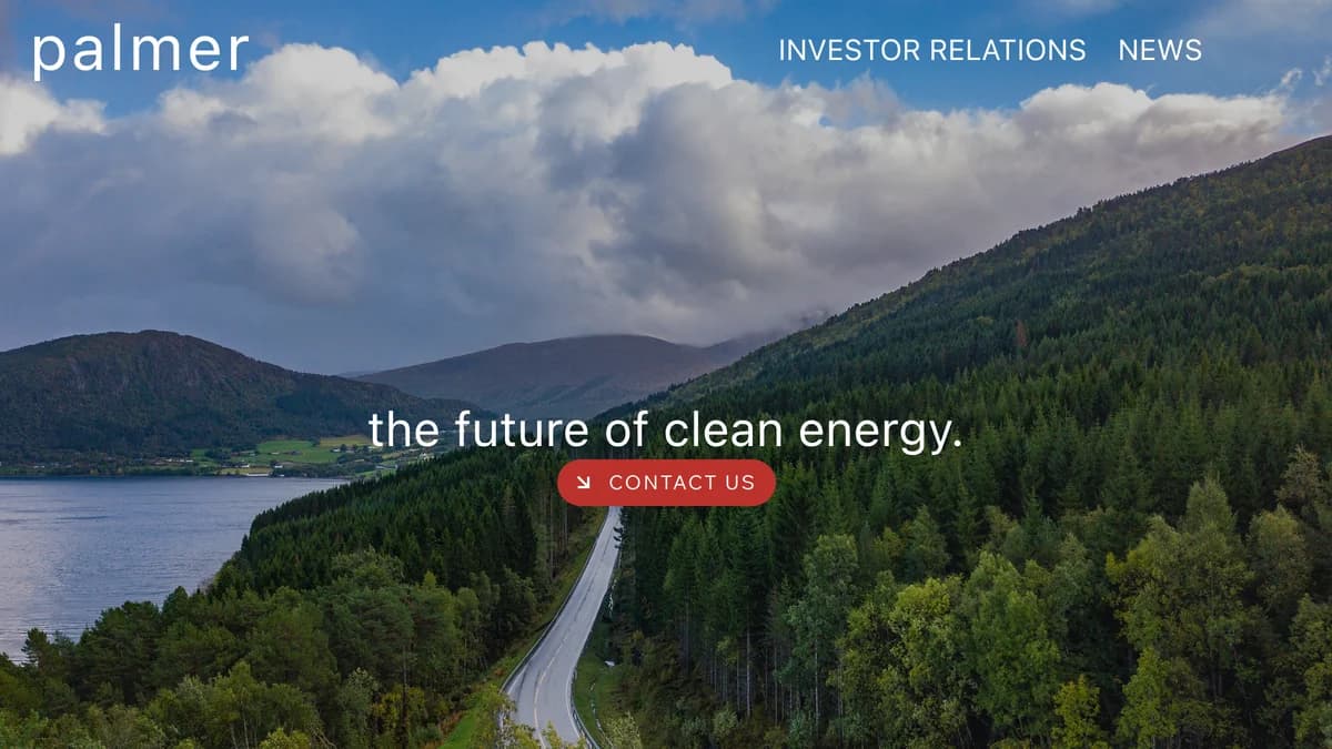 Screenshot of Palmer Energy Technology funding