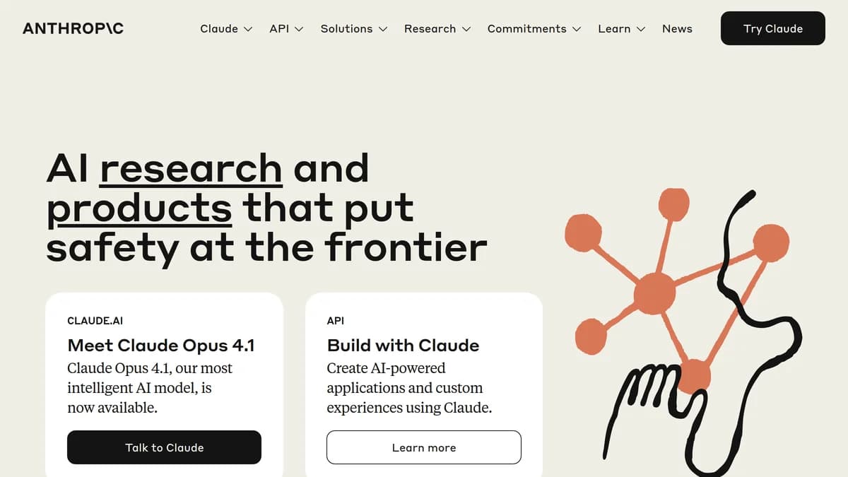 Screenshot of Anthropic