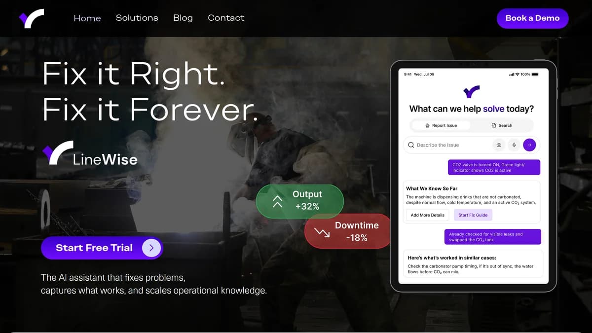 Screenshot of Linewise