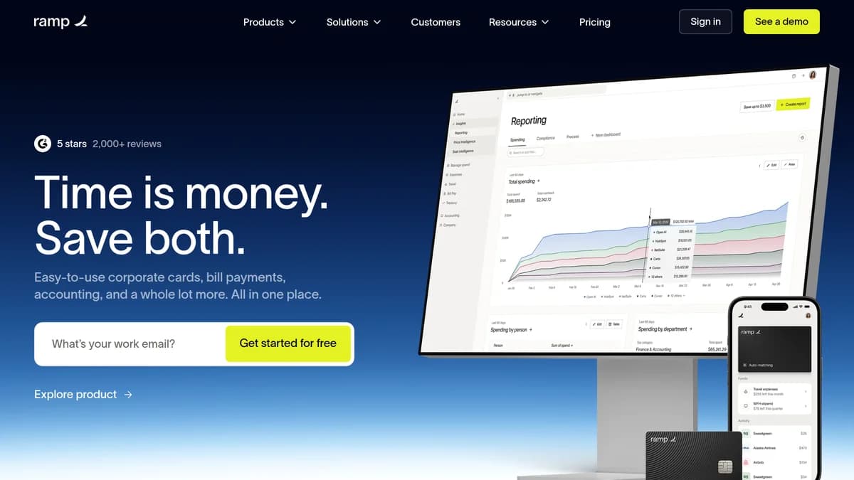 Screenshot of Ramp $22.5B valuation