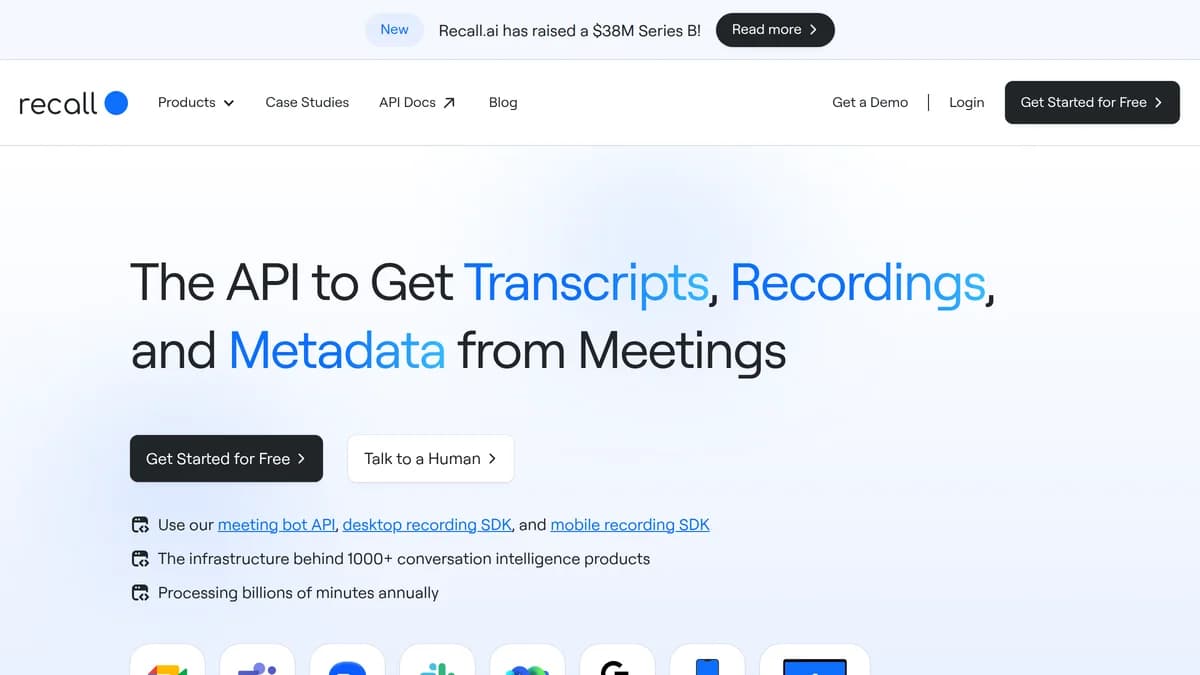 Screenshot of Recall ai