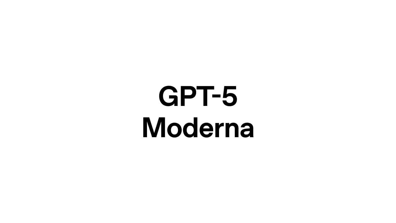 GPT-5 Moderna AI Transformation