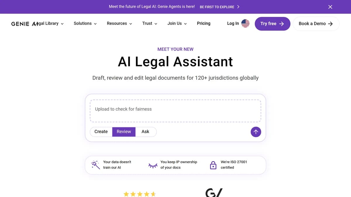 Screenshot of Legal AI
