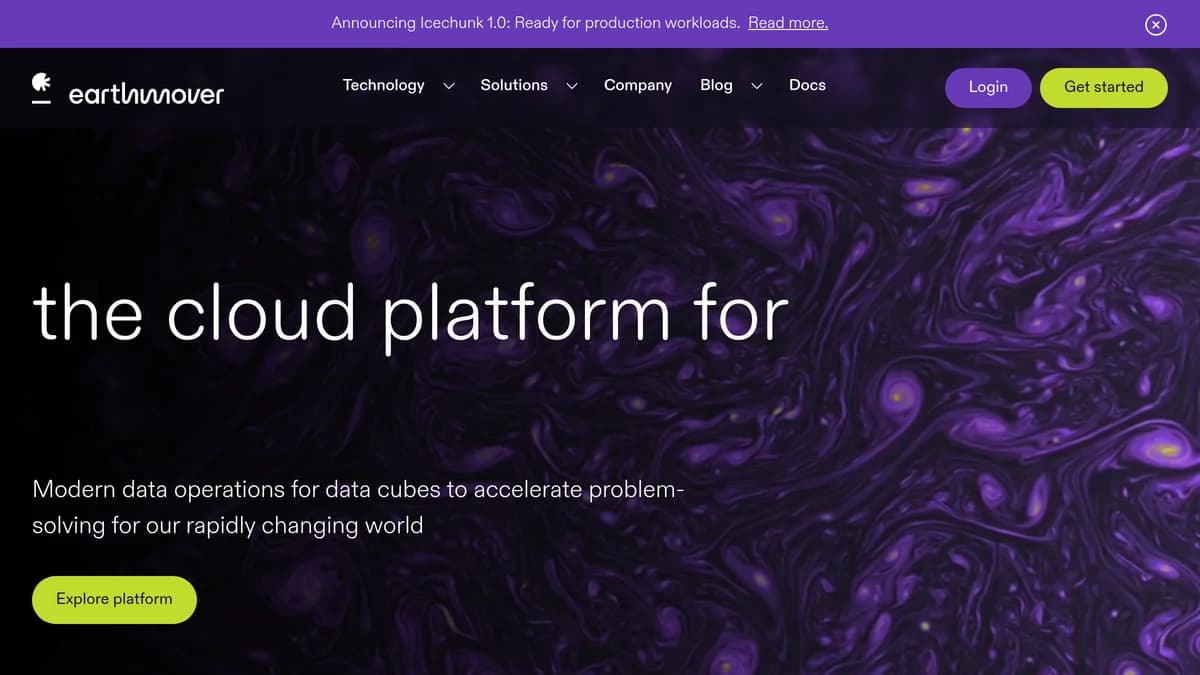 Screenshot of Earthmover seed round