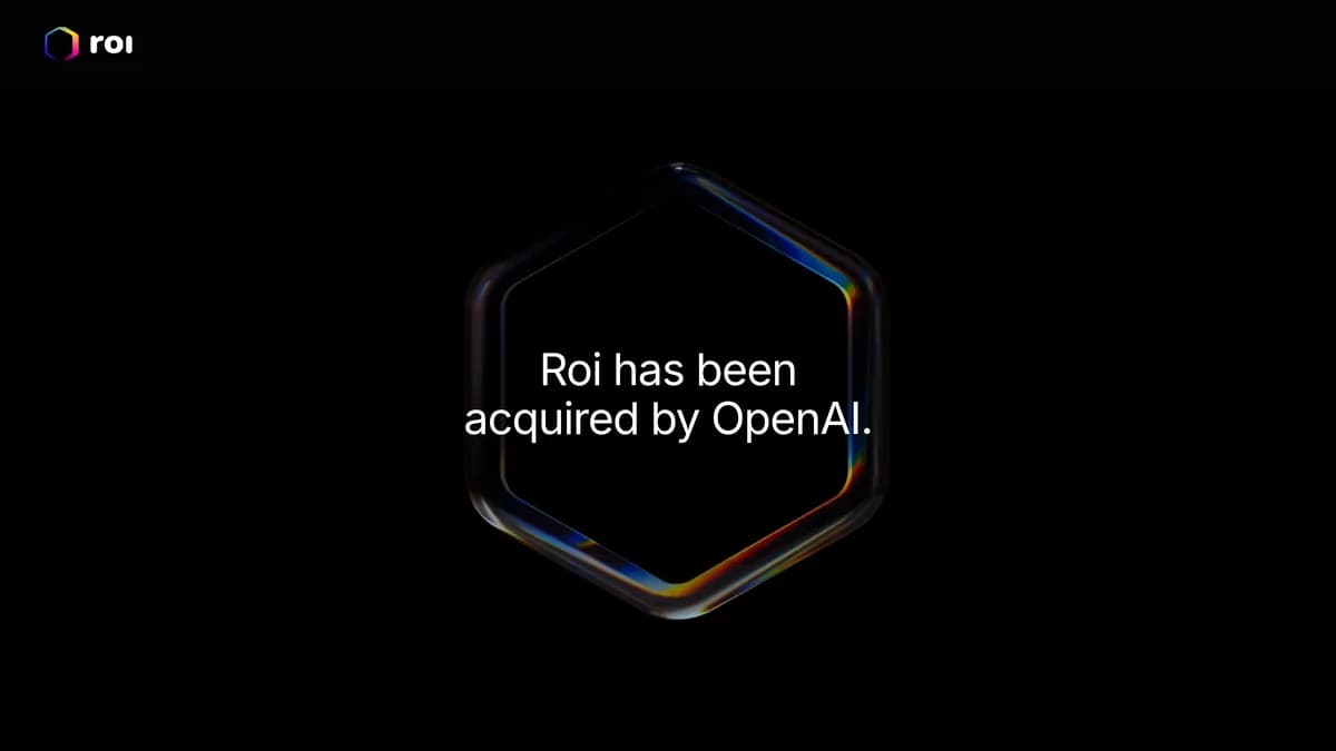 Screenshot of OpenAI acquires Roi
