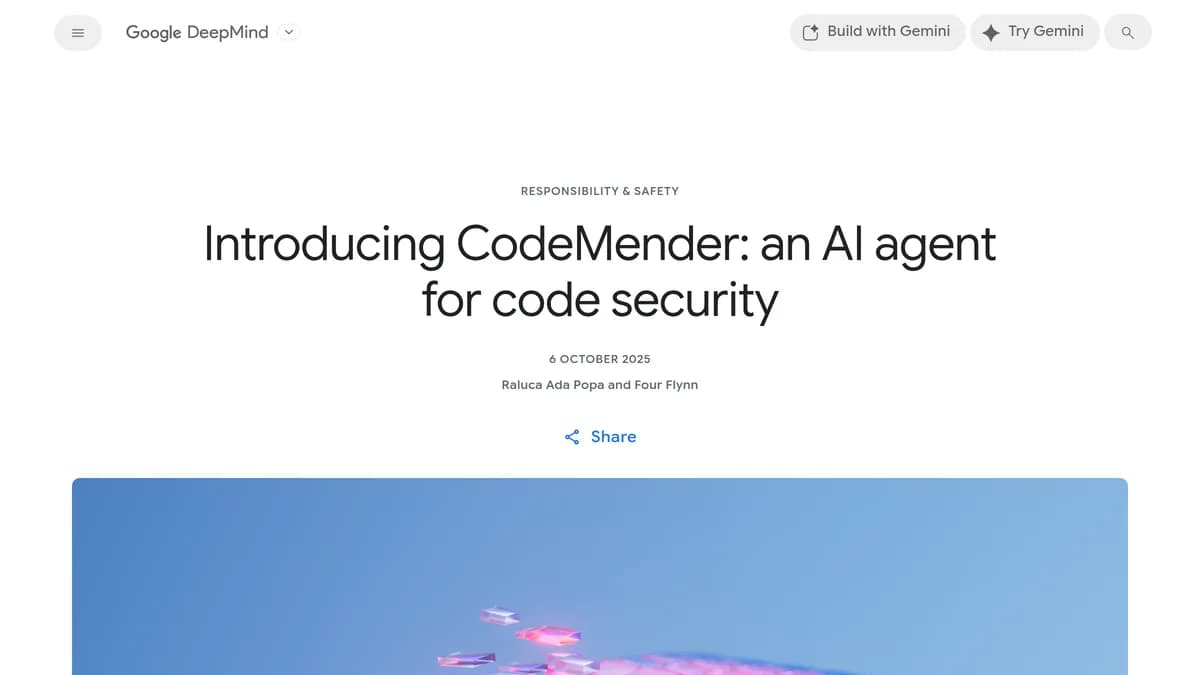 Screenshot of CodeMender AI