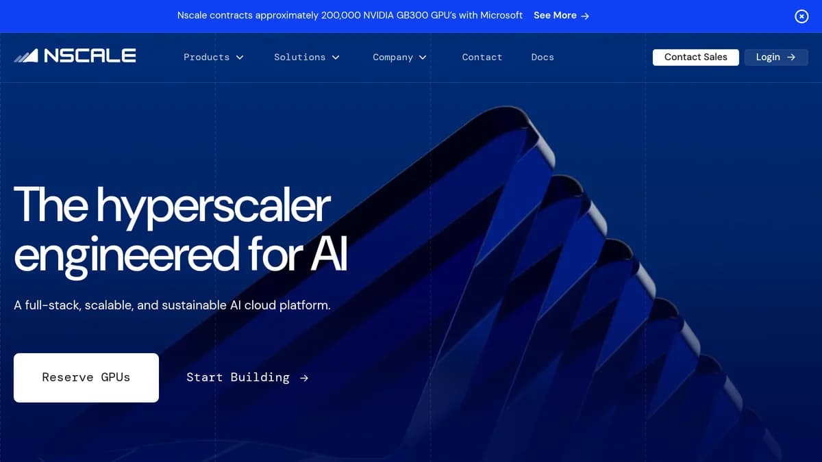 Screenshot of Nscale Microsoft deal