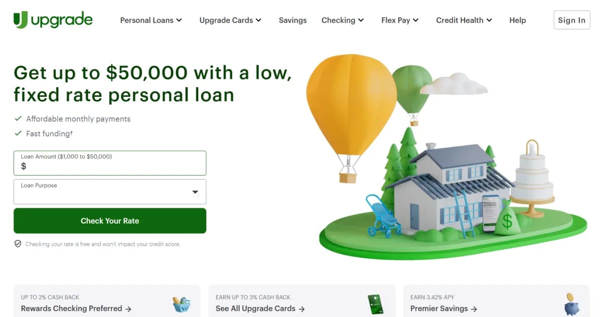 Upgrade raises $165 million to expand its fintech credit platform