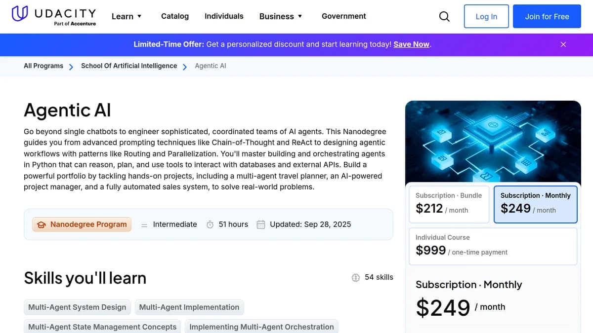 Screenshot of Udacity AI Master's