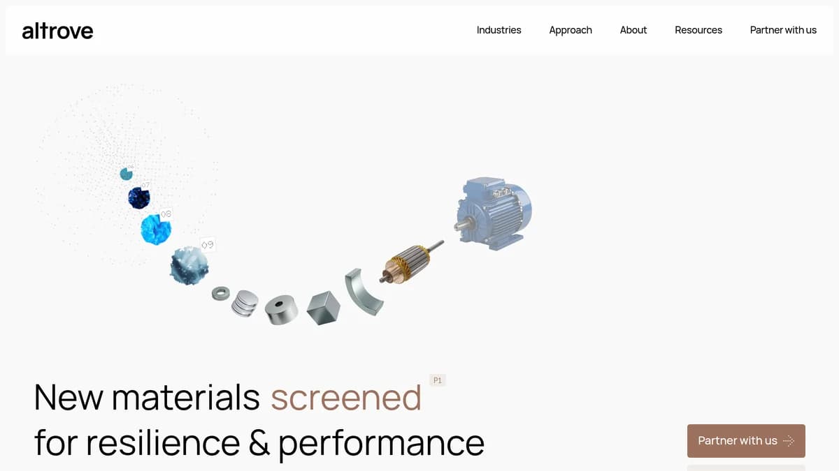 Screenshot of AI-designed materials