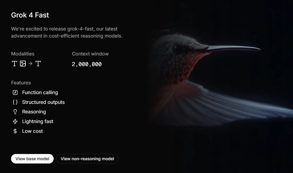 Grok 4 Fast Expands to 2M Tokens, Redefining AI Scale and Cost