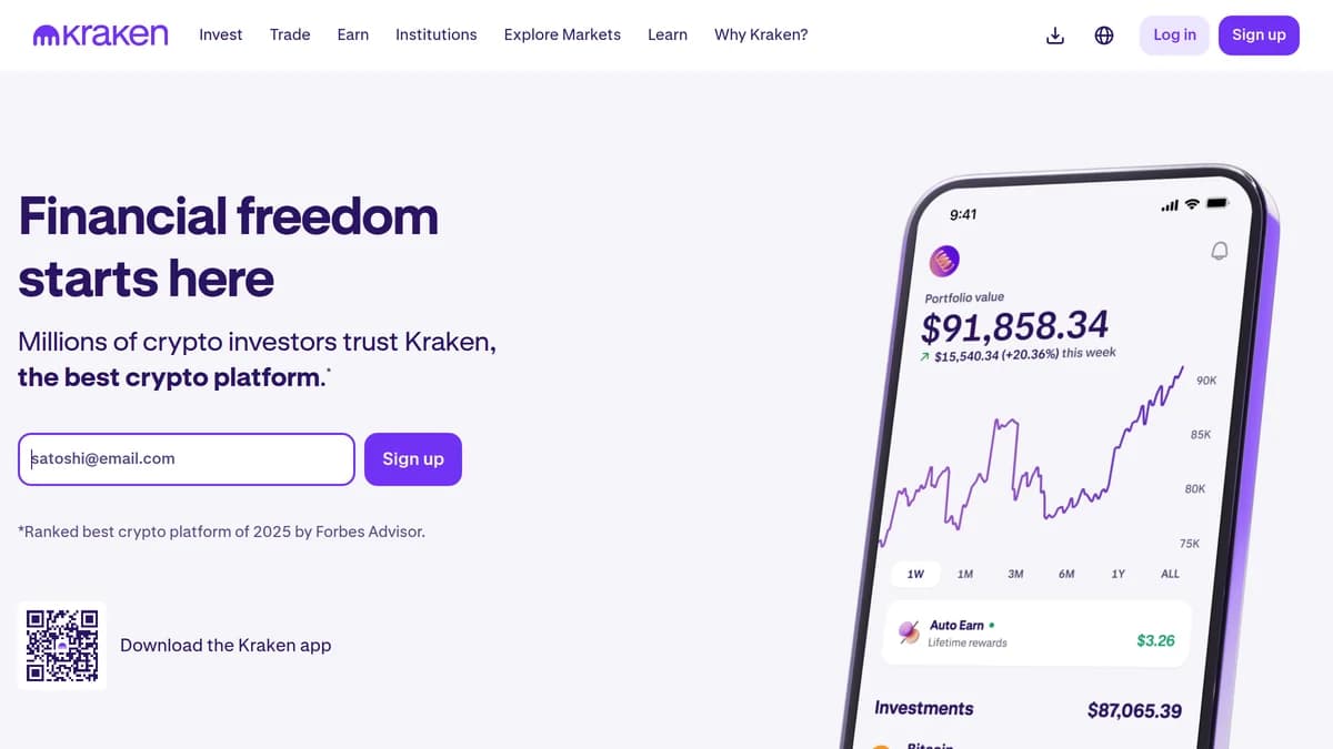 Screenshot of Kraken IPO