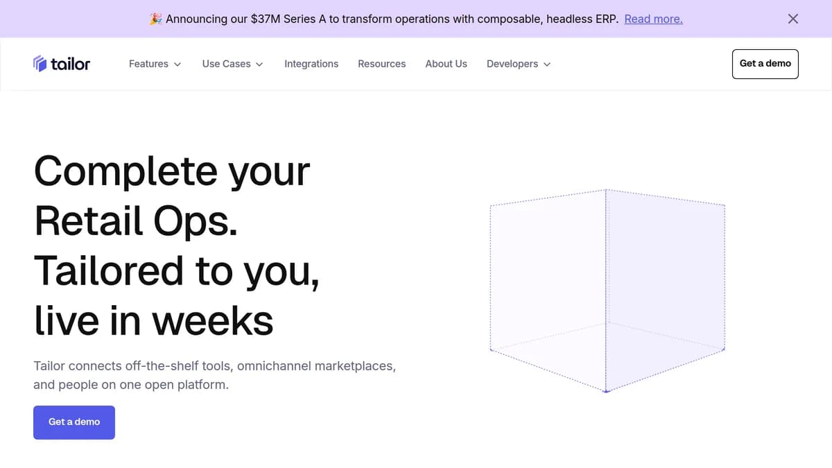 Screenshot of Composable ERP