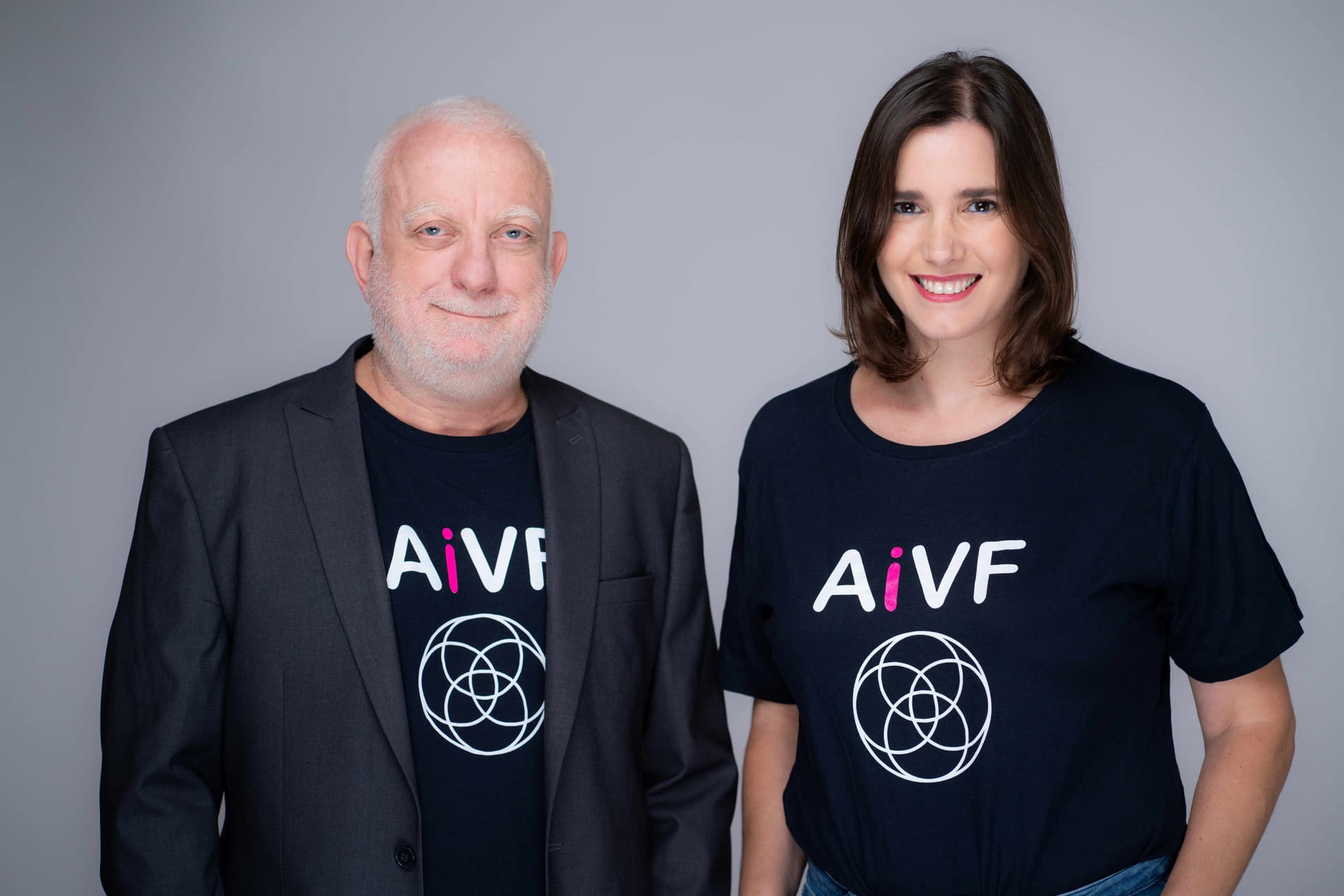 From right to left - AIVF co-founders - Daniella Gilboa, Prof. Daniel Seidman