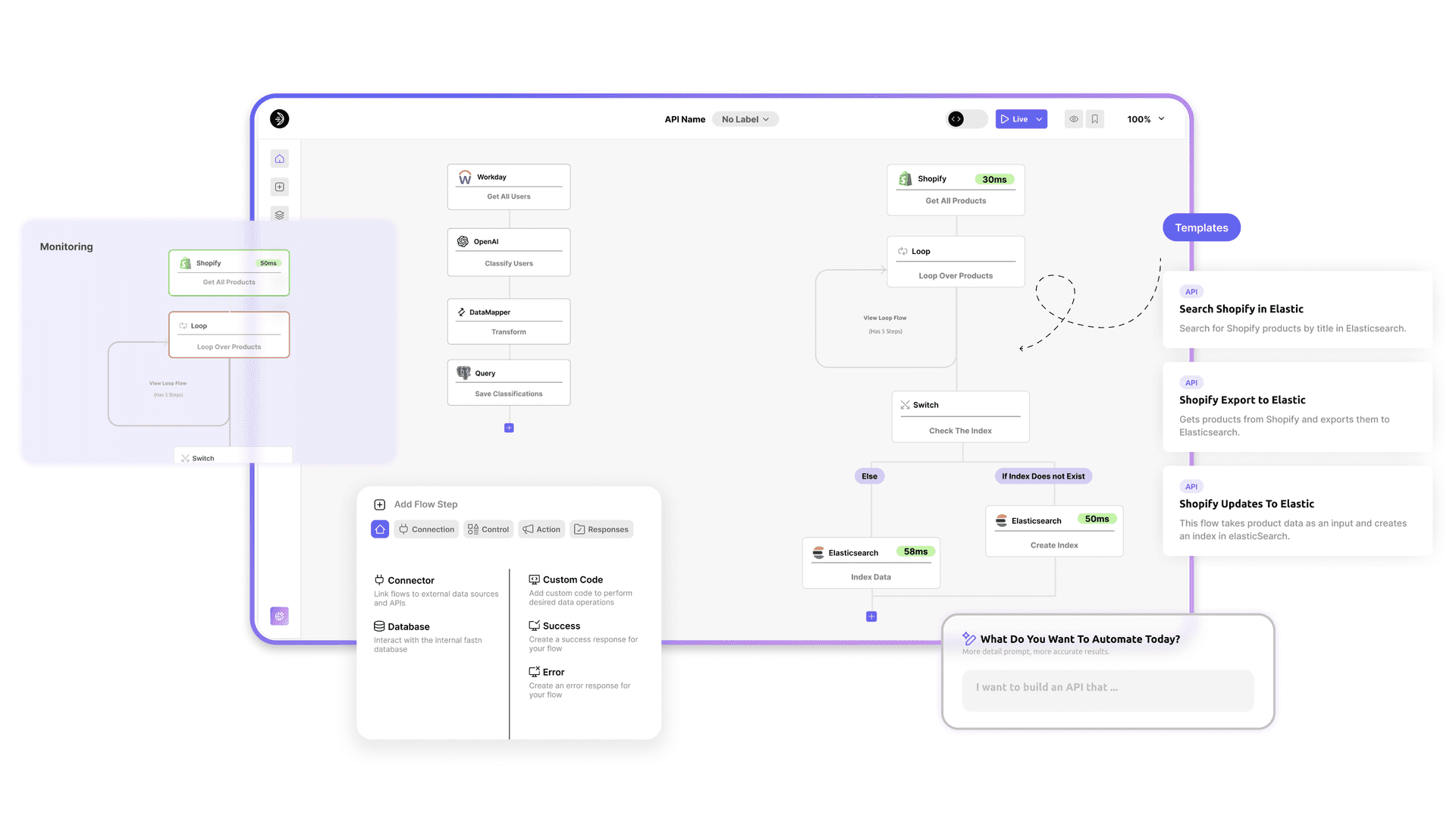 fastn offers a no code API data integration and orchestration platform.