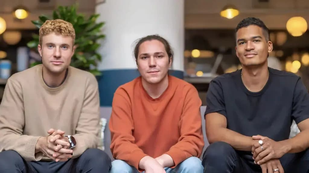 Tennr founders from left to right Trey Holterman Tyler Johnson and Diego Baugh