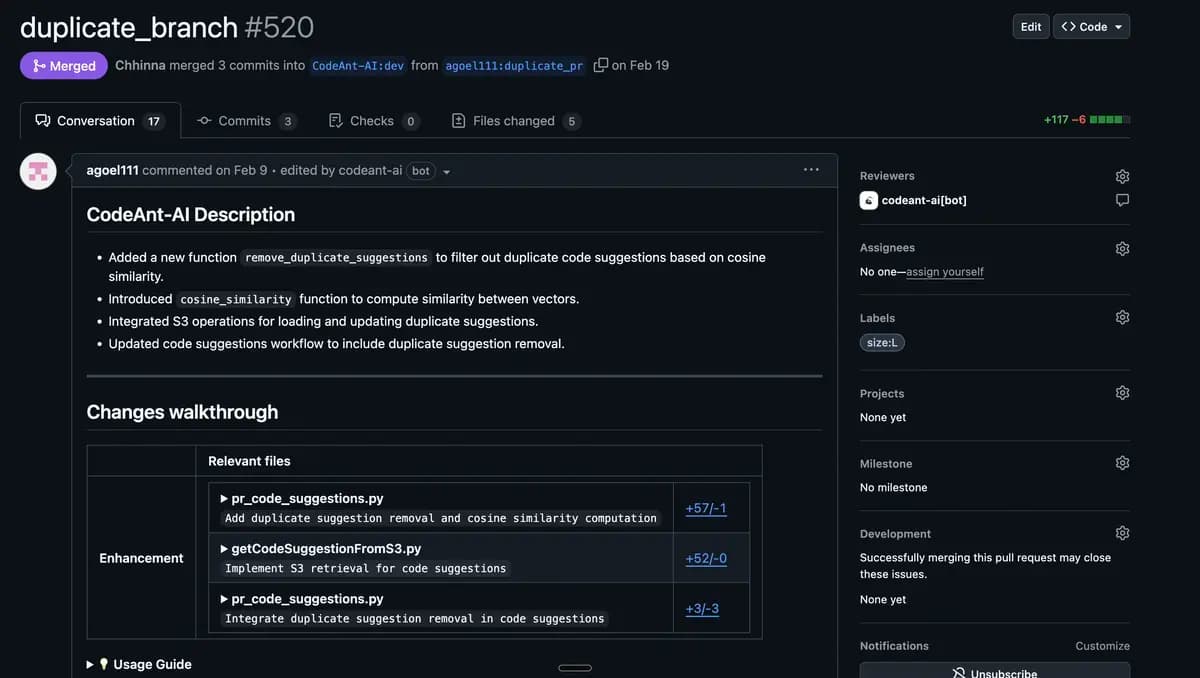 AI Code Review by CodeAnt AI