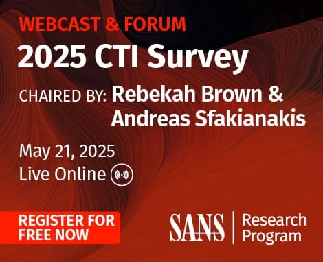 SANS Institute to Present 2025 Cyber Threat Intelligence (CTI) Survey Results Tomorrow, Revealing Top Use Case and Key Trends