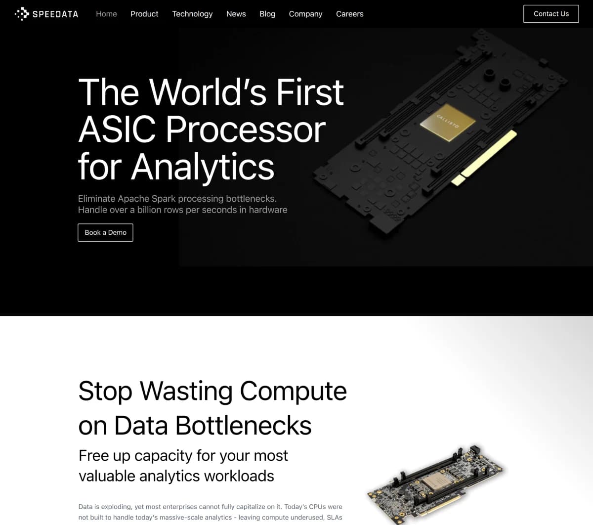 Screenshot of Speedata Series B Funding