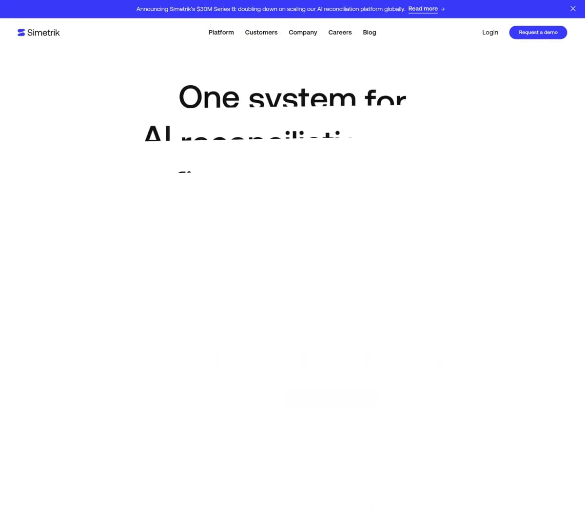 Screenshot of Simetrik Series B Funding
