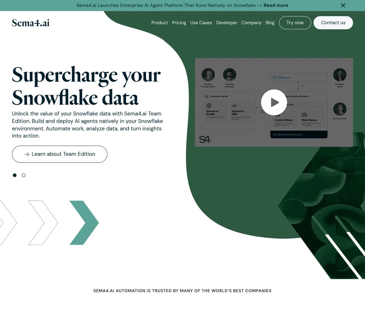 Screenshot of Sema4.ai Series A Funding