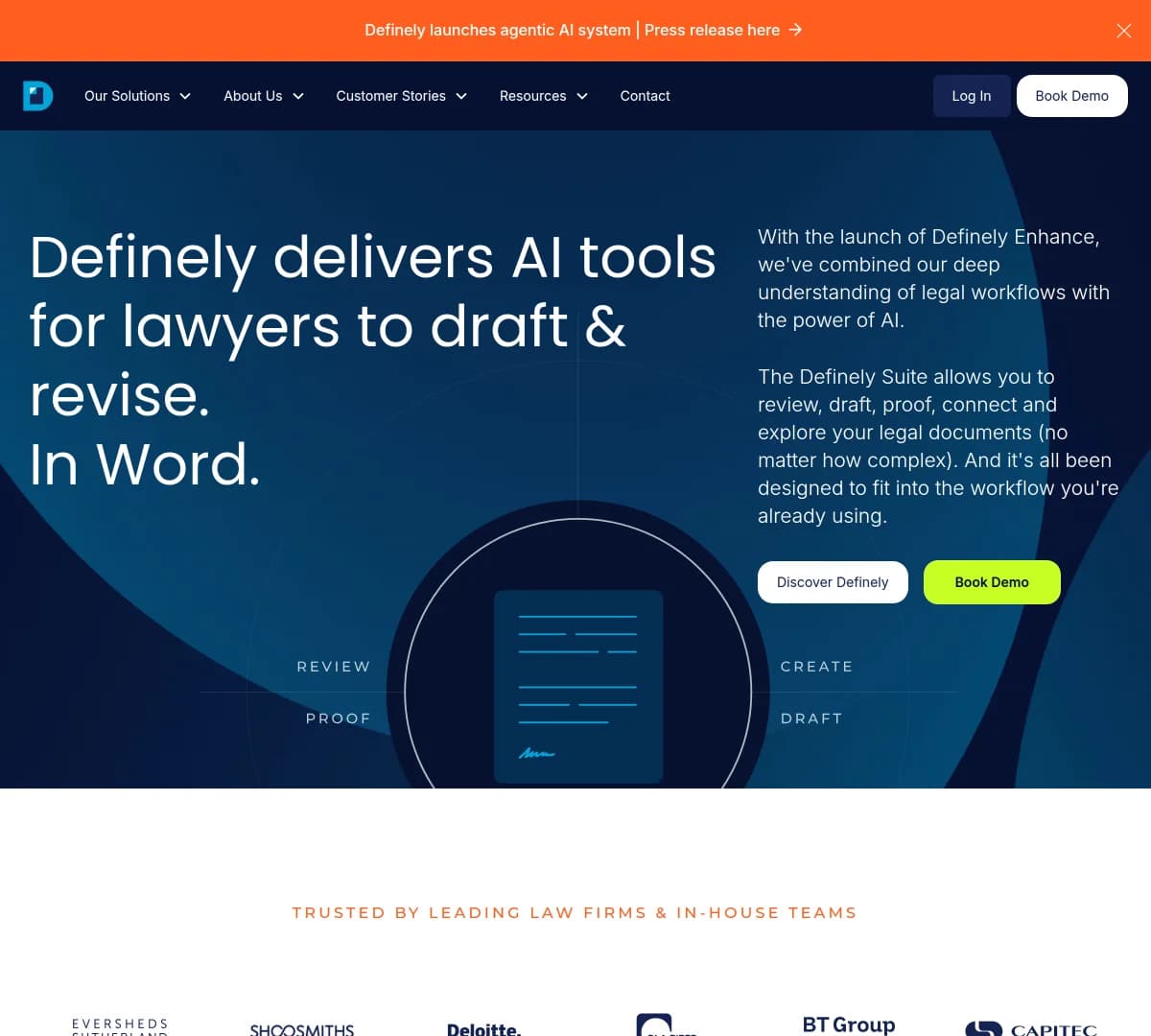 Screenshot of Definely Series B Funding $30 Million