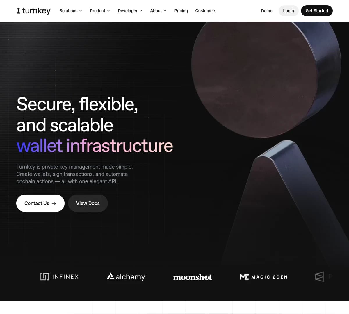 Screenshot of Turnkey Crypto Wallet $30 Million Seed Funding