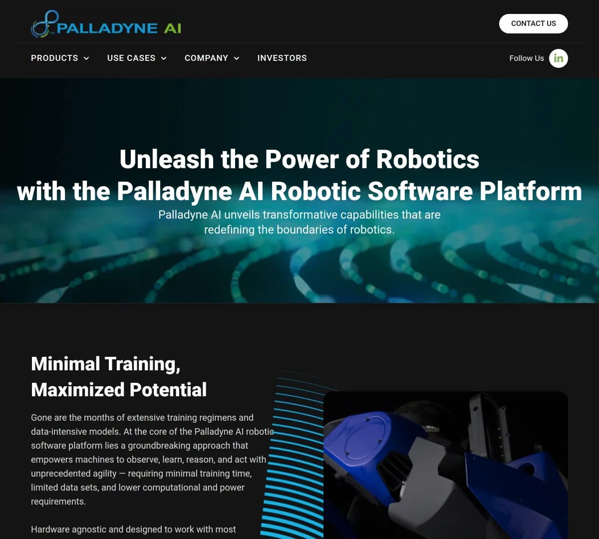 Screenshot of Palladyne AI Air Force Contract Funding