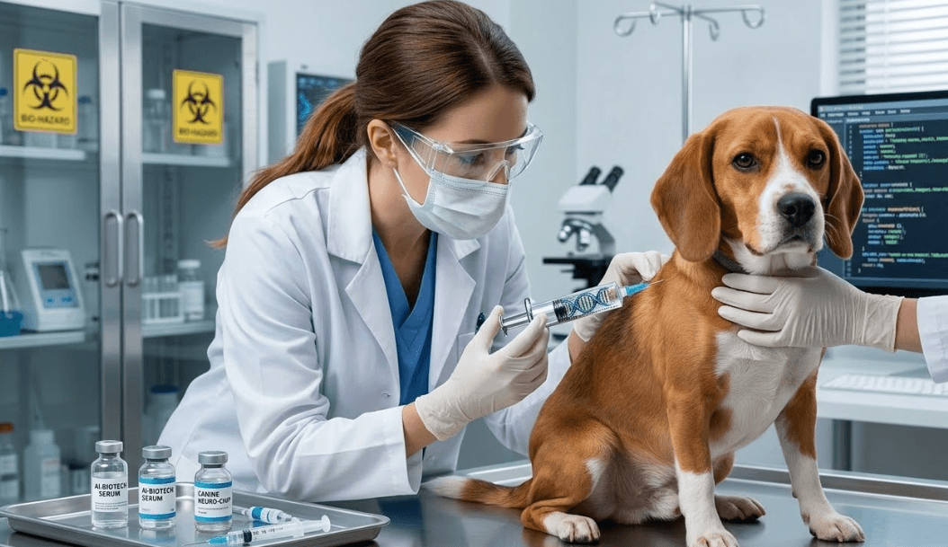 A Staffordshire-Shar Pei cross dog named Rosie looking alert and healthy.