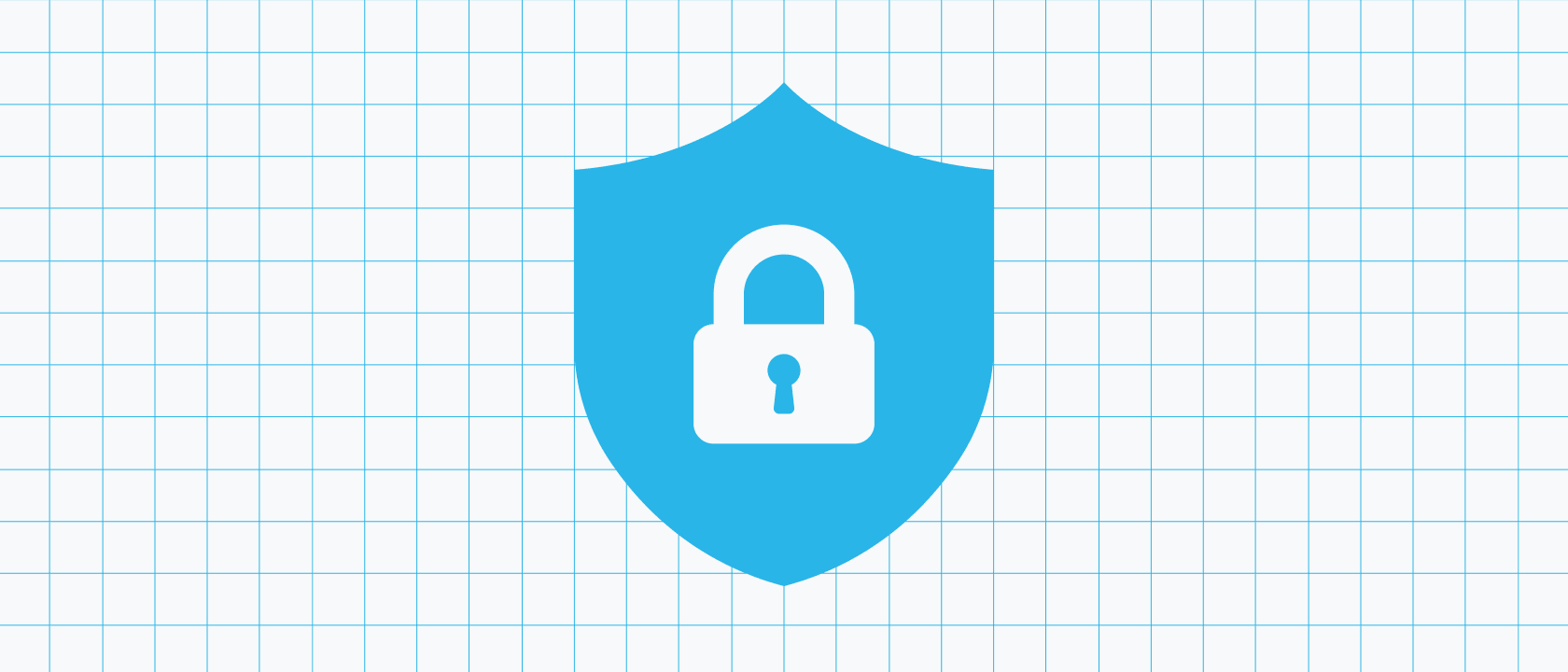 Illustration of a secure data cloud environment with shield icons.