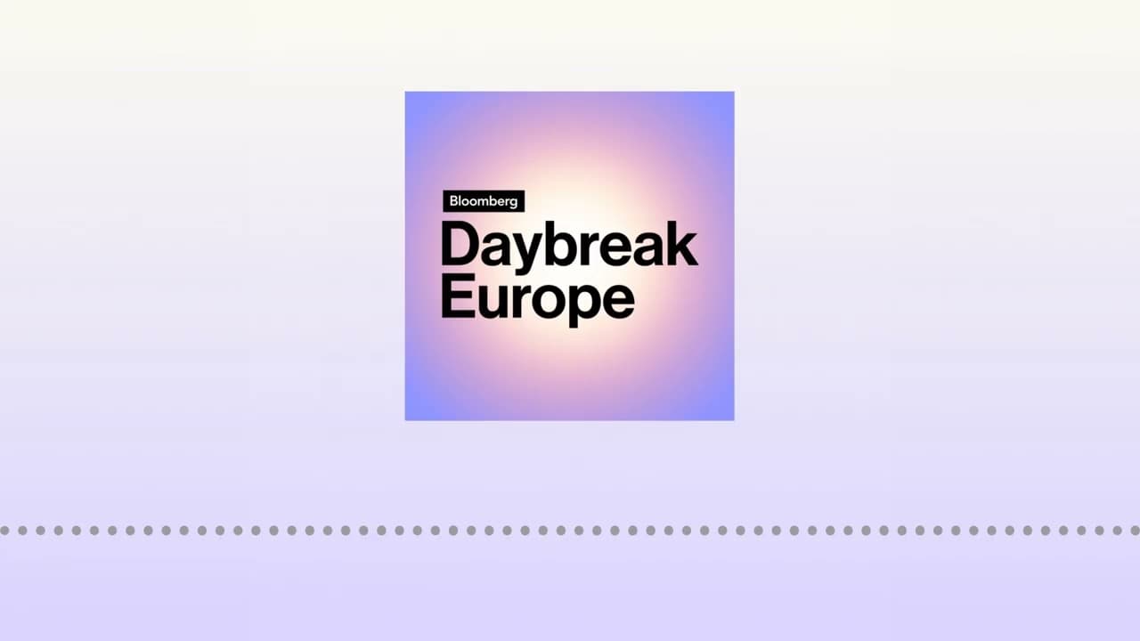Graphic showing the Bloomberg Daybreak Europe logo with sound waves