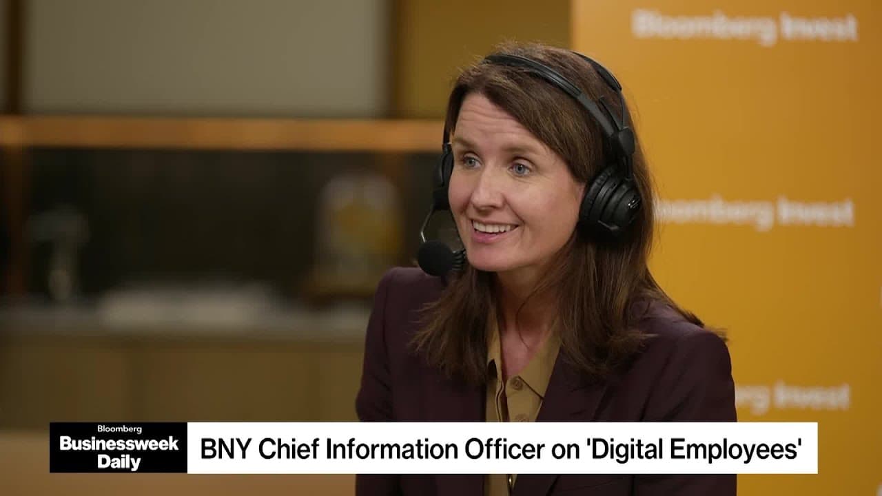 Leigh-Ann Russell, BNY Mellon Chief Information Officer, speaking at Bloomberg Invest.