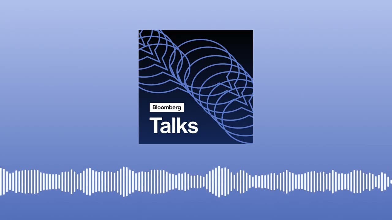 Bloomberg Talks logo with a waveform visualization