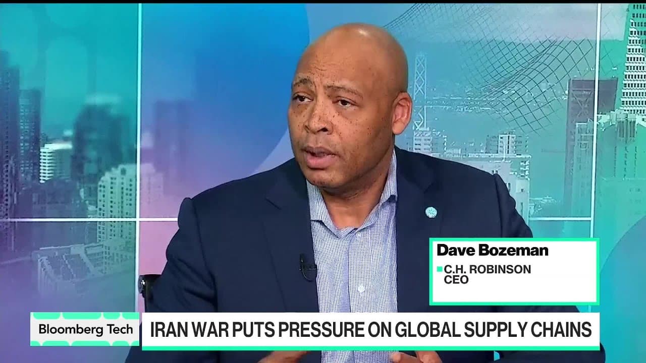 Dave Bozeman, CEO of C.H. Robinson, speaking on Bloomberg Tech.