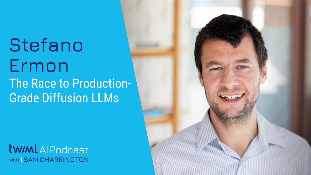 Stefano Ermon, Associate Professor at Stanford University and CEO of Inception Labs, speaking on the TWIML AI Podcast.