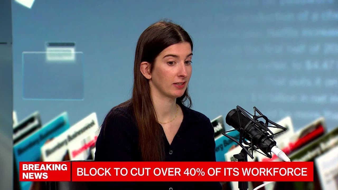 Emily Mason from Bloomberg News discussing Block layoffs on a Bloomberg Businessweek Daily podcast.