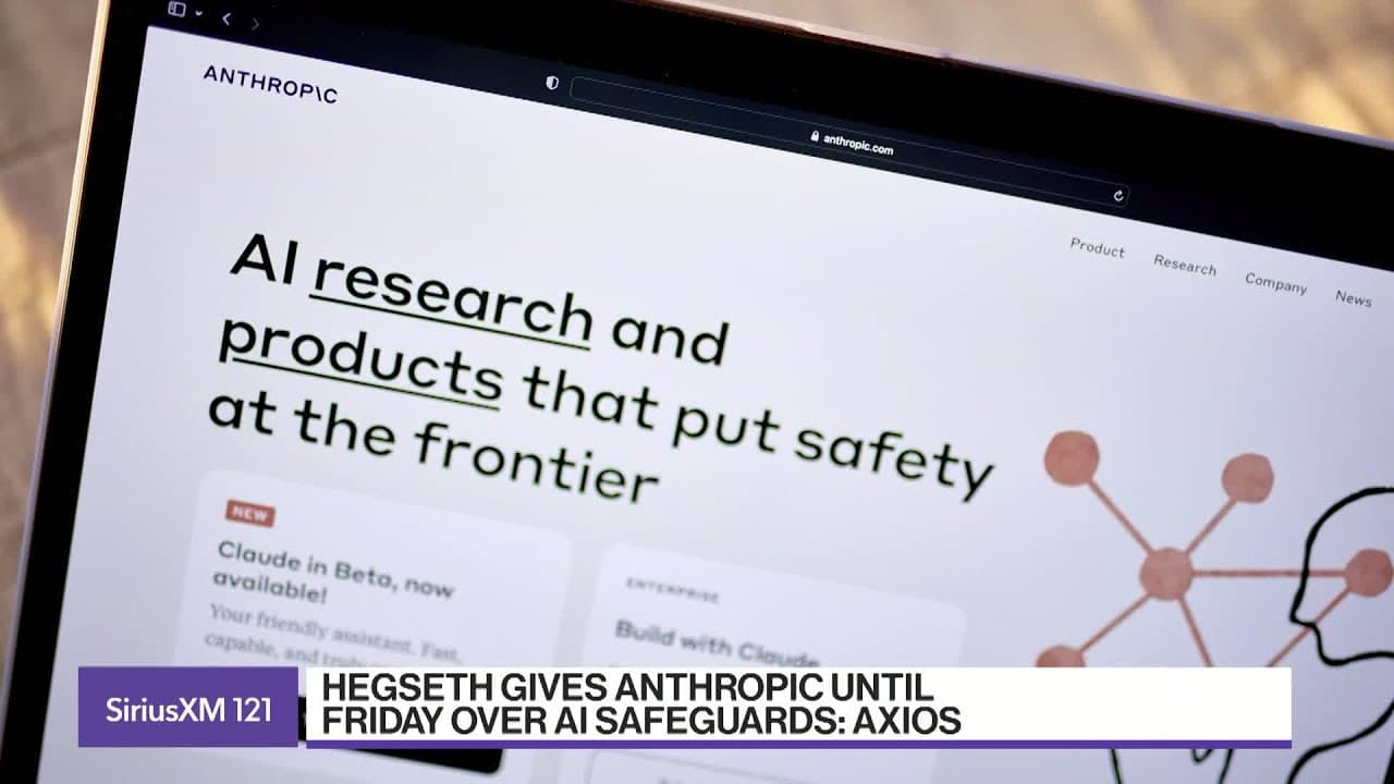 A stylized image representing the Pentagon and Anthropic's AI, Claude, with a visual metaphor for a dispute or negotiation.