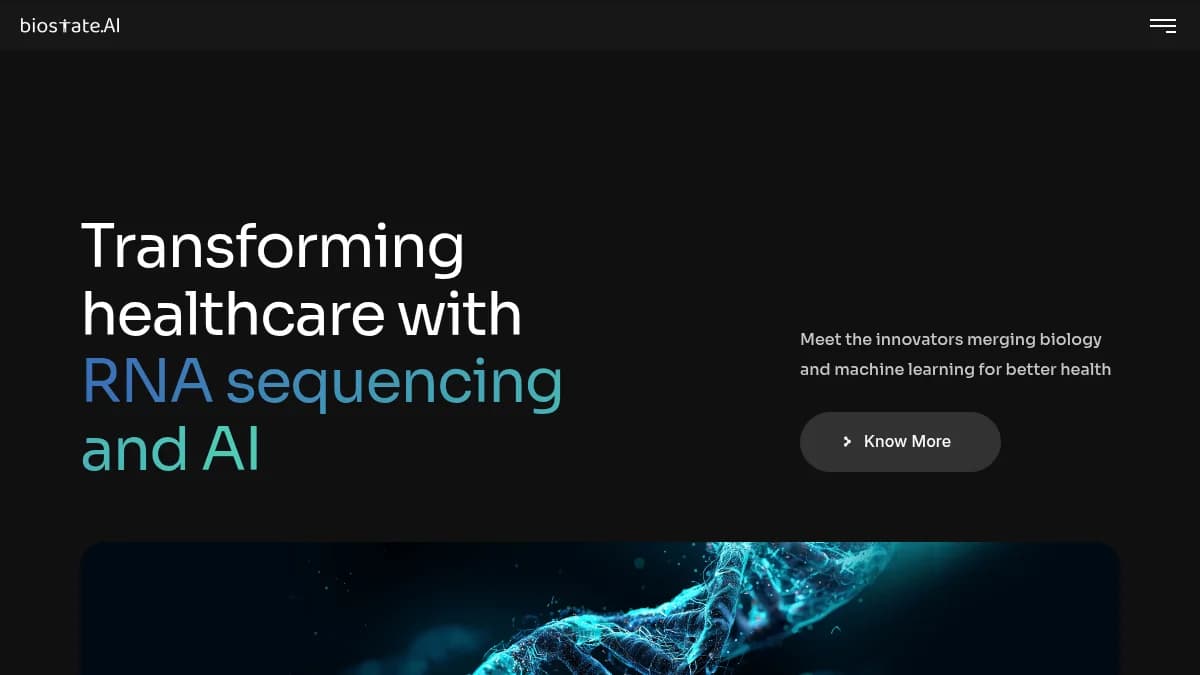 Screenshot of Biostate AI